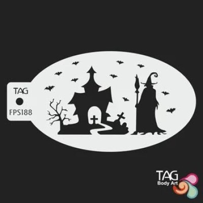 Tag Body Art Stencil Witching Hour